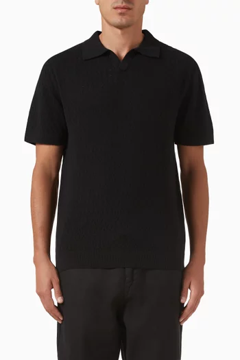 Polo Shirt in Crochet Knit