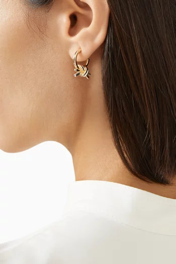 Knot Earrings in 18kt Gold-finish Sterling Silver