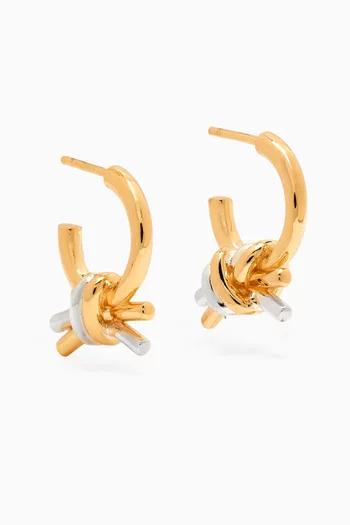Knot Earrings in 18kt Gold-finish Sterling Silver