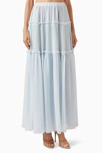 Tiered Maxi Skirt in Chiffon