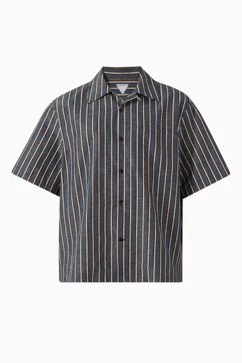 قميص مخطط مزيج قطن