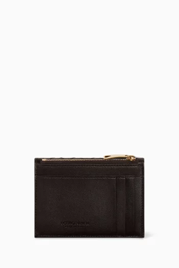 Andiamo Zippered Card Case in Intrecciato Nappa