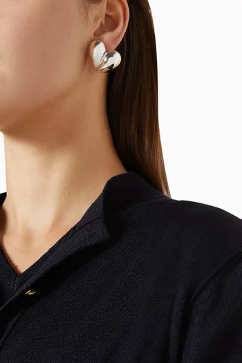Drop Clip-on Earrings in Sterling Silver