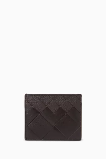 Card Case in Intrecciato Calf Leather