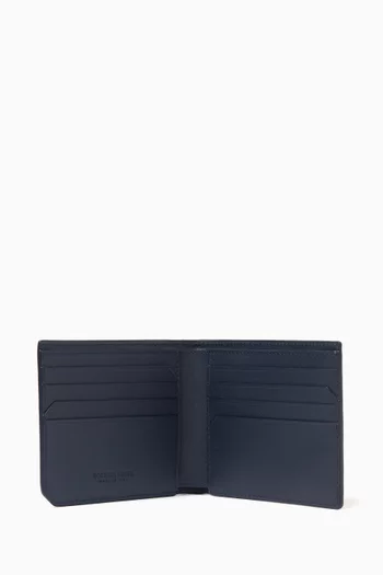 Piccolo Bi-fold Wallet in Intrecciato Calf Leather