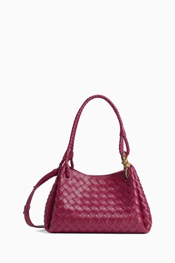 Parachute Shoulder Bag in Intrecciato Leather