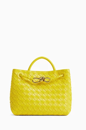 Small Andiamo Top-handle Bag in Intrecciato Leather
