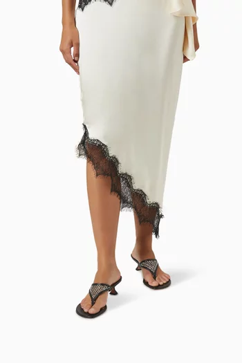 Cameron 45 Crystal Net Sandals in Leather