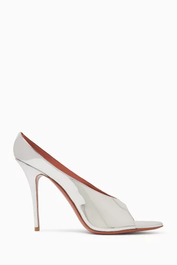 صندل أنوك بكعب 105 مم جلد عجل لامع