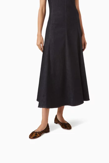 Sweetie Jane Bengali-print Ballet Flats in Calf Hair