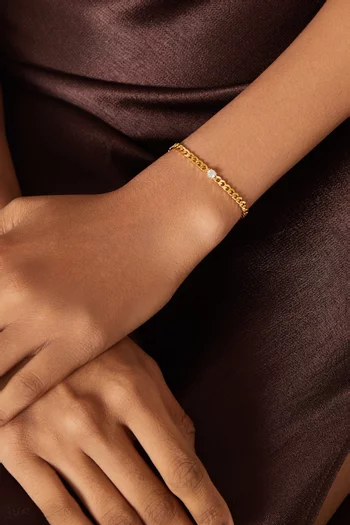 Solo CZ Bracelet in Gold Vermeil