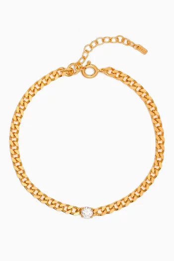 Solo CZ Bracelet in Gold Vermeil