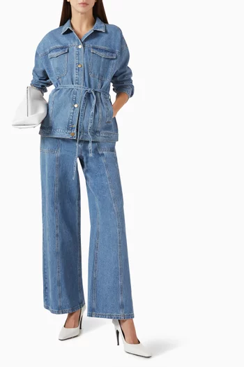 جاكيت تالي بحزام دينم