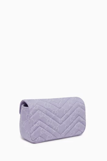 Mini GG Marmont Bag in Matelassé Denim