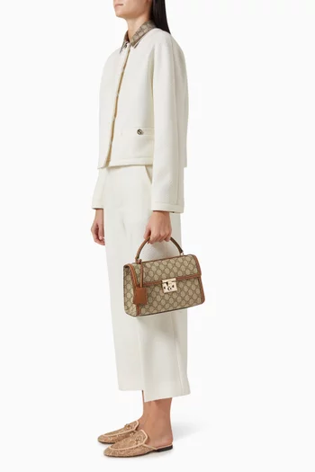 Padlock Top-handle Bag in GG Canvas