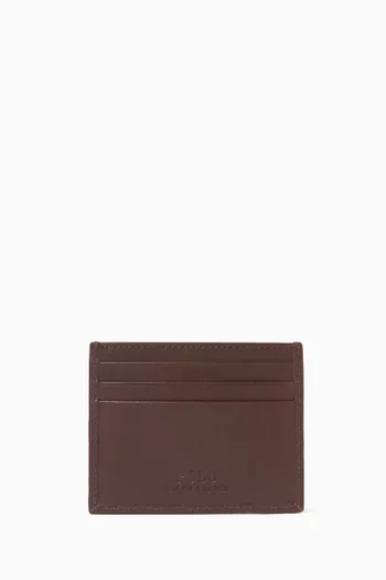 Polo Bear Card Holder in Leather