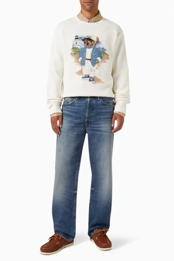 Bear Logo Sweater in Cotton-knit