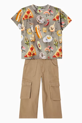 تي شيرت رايلي مزين بنقشة قطن عضوي