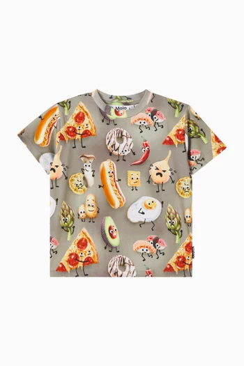 تي شيرت رايلي مزين بنقشة قطن عضوي