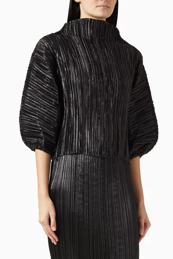 Pleated Batwing-style Top
