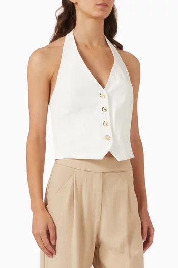 Arabella Metallic Pinstripe Vest