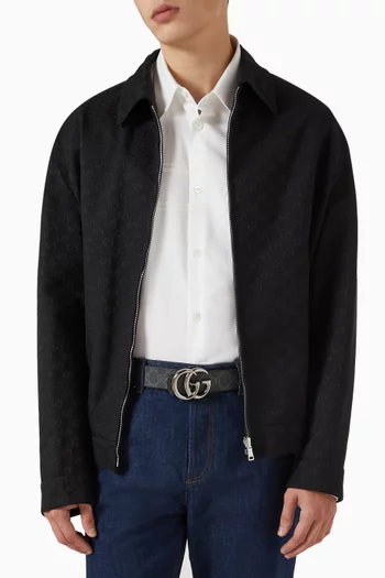 Monogram Reversible Belt in GG Canvas & Leather