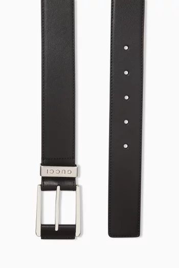 Logo Belt in Leather