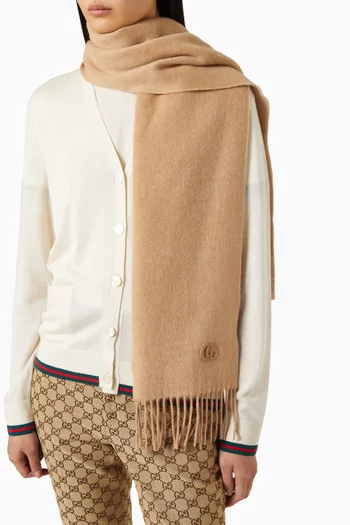 GG Patch Scarf in Cashmere