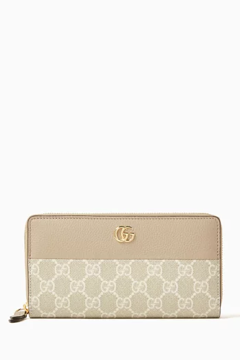 GG Marmont Continental Wallet in Canvas & Leather