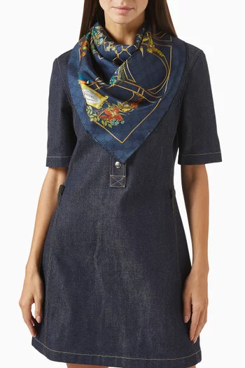 Printed Carré Scarf in Silk