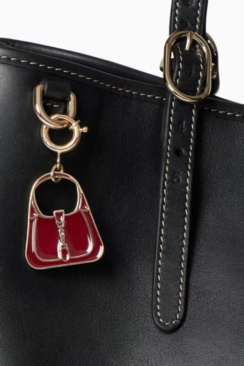 Jackie 1961 Enamel Bag Charm in Gold-tone Metal