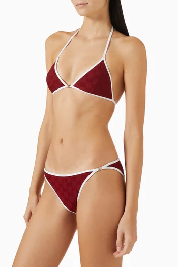 GG Triangle Bikini Set in Terrycloth
