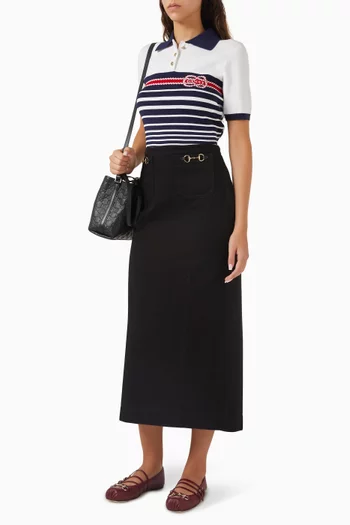Stitch Polo Top in Cotton