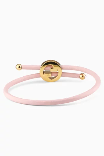 Interlocking G Bracelet in Leather