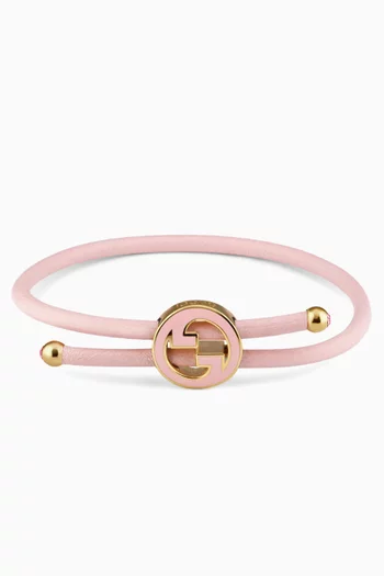 Interlocking G Bracelet in Leather