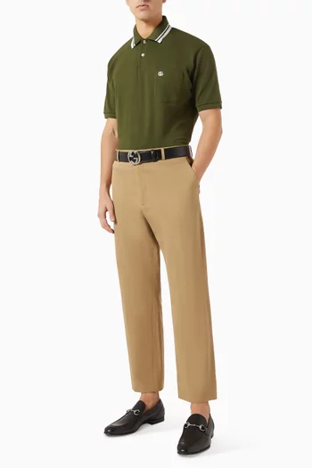 تي شيرت بولو بشعار حرفي G قطن بيكيه