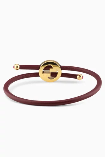 Interlocking G Bracelet in Leather