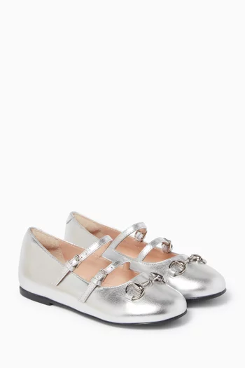 Horsebit Ballerinas in Leather