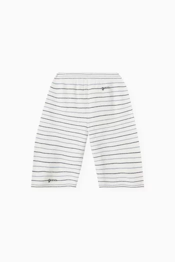 Striped Shorts in Cotton Bouclé