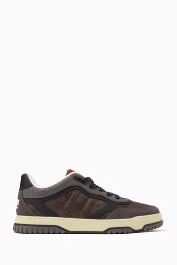 Re-Web Sneakers in GG Canvas & Leather