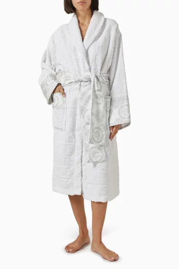 Barocco-print Bathrobe in Cotton