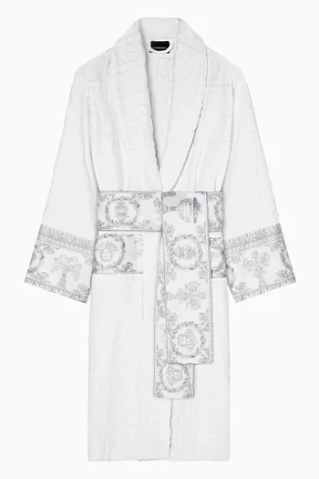Barocco-print Bathrobe in Cotton