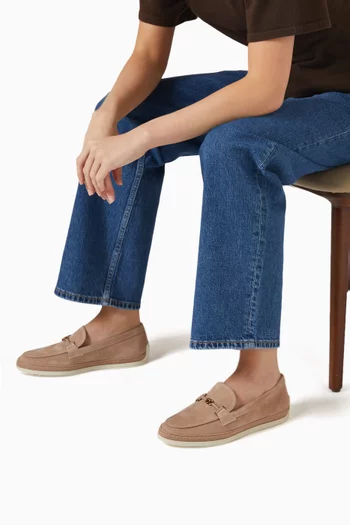 Double T Loafers in Suede