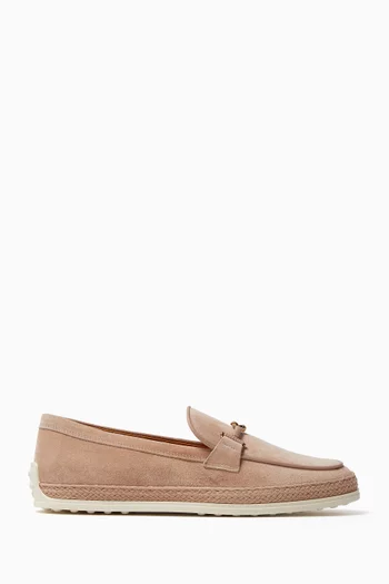 Double T Loafers in Suede