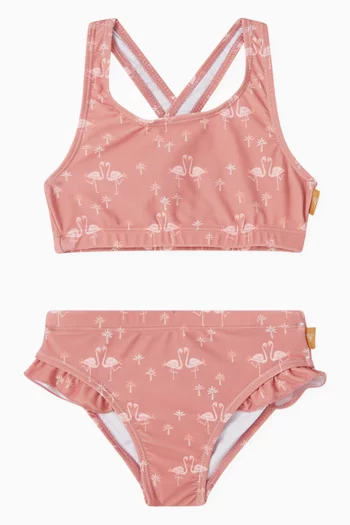 Graphic-print Bikini Set in Nylon