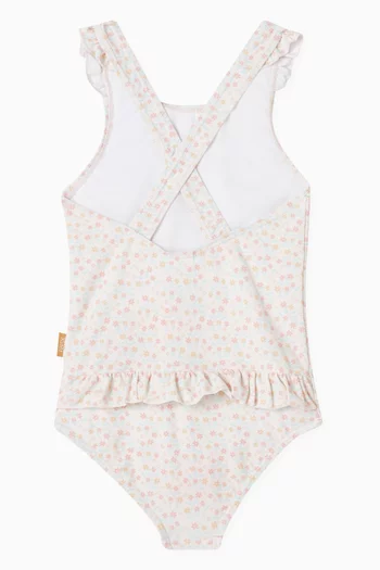 Printed One-piece Swimsuit in Nylon