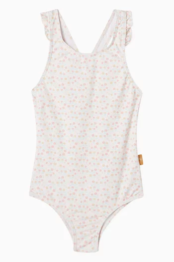 Printed One-piece Swimsuit in Nylon