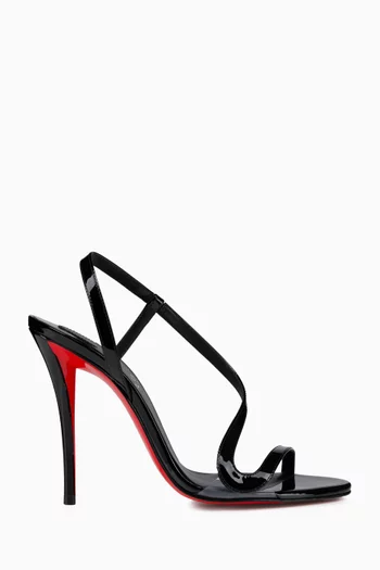 صندل روزا زي بكعب 100 مم جلد لامع