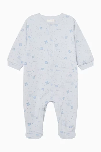 Logo Sleepsuit in Cotton