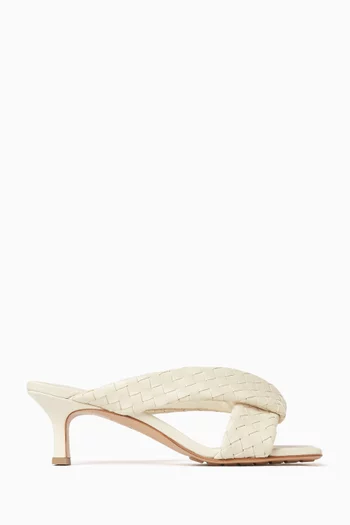 Riva 50 Mule Sandals in Woven Lambskin